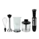 AFRA Japan Hand Blender Set, 1200W, 4 in 1, Stainless Steel, 2 Speed, Black & Silver, Chopper, Whisk, Mixing Cup, GMARK, ESMA, RoHS, And CB, With 2 Years Warranty