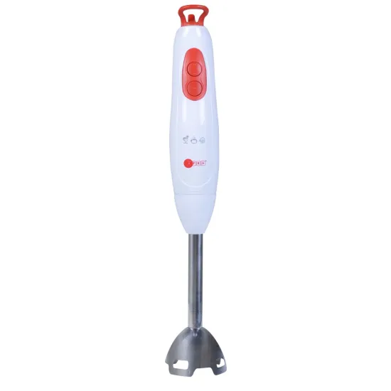 AFRA Japan Hand Blender, 400W, Stainless Steel Shaft, White/Red, 2 Years Warranty.