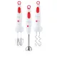 AFRA Japan Hand Blender Set, 700W, Stainless Steel Shaft, Quad Blade System, White/Red, 2 Years Warranty.