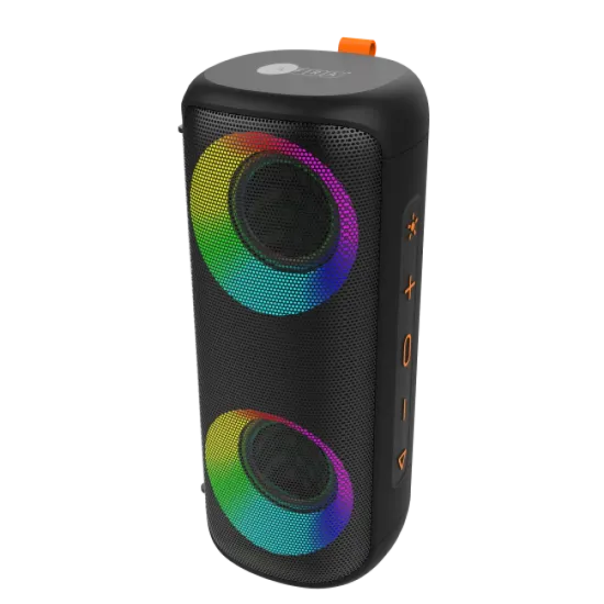 AFRA Bluetooth Speaker, 12watts, Black, Plastic Body, Ultra Bass, Rgb Light Show, Ipx4 Waterpoorf, 3.7v/3000Mah Rechargeable Battery, AF-0012BSBK, Esma Approved, 2 Years Warranty.