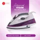 AFRA Steam Iron, 430ml, White And Purple, Ceramic Coated Soleplate, Vertical Steam, ESMA Approved, AF-2200IRWP, 2 Years Warranty