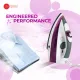 AFRA Steam Iron, 430ml, White And Purple, Ceramic Coated Soleplate, Vertical Steam, ESMA Approved, AF-2200IRWP, 2 Years Warranty