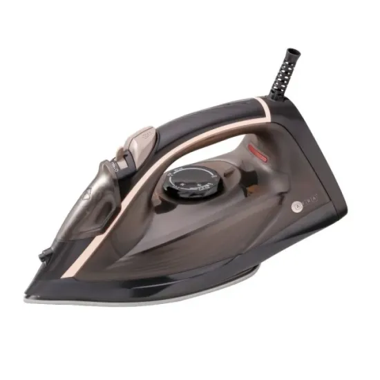 AFRA Steam Iron, 350ml, Black & Gold, Ceramic Coated Soleplate, Vertical Steam, ESMA Approved AF-2600IRBG, 2 Years Warranty.