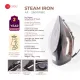 AFRA Steam Iron, 350ml, Black & Gold, Ceramic Coated Soleplate, Vertical Steam, ESMA Approved AF-2600IRBG, 2 Years Warranty.