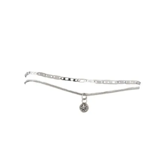 AFRA TRINKET SILVER STAINLESS STEEL ANKLET