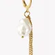 AFRA DANGLING GOLD STAINLESS STEEL EARRING