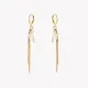 AFRA DANGLING GOLD STAINLESS STEEL EARRING