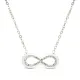 AFRA INFINITE SILVER STAINLESS STEEL NECKALCE