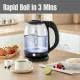 AFRA Electric Glass Kettle, 1500W, 1.8L, Strong Glass Body, 360° cordless electric jug, Overheat protection with Automatic cut-off, LED Indicator, CB Certified, AF-1820KTGL, with 2 years warranty,