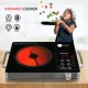 AFRA Infrared Cooker (Single), 2000W, Digital Display, BBQ, Stir-Fry, Hot Pot Settings, Lightweight Design, Portable, Child Lock, Crystal Plate, AF-2000BICBK, 2-Year Warranty