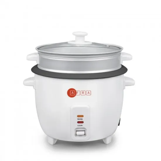 Afra Rice Cooker, 1.5 Litre, Inner Pot, Aluminium Heating Plate, Quick & Efficient, Fully Sealable, Preserves Flavors & Nutrients, G-mark, ESMA, ROHS, And CB Certified, AF-1550DRWT, 2 Years Warranty