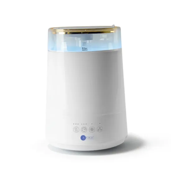 AFRA Cool Mist Ultrasonic Humidifier, 4 Liter, Top Fill, Touch Control, LED Lighting, Timer, User-Friendly Design, 2 Year Warranty.