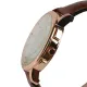 AFRA Dazzler Gentleman’s Watch, Japanese Quartz, Rose Gold Stainless Steel Case, Leather Strap, Water Resistant 30m