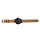 AFRA RETRONIC GENTS WATCH BLACK CASE BLACK DIAL LIGHT BROWN LEATHER