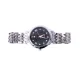 AFRA RADIANT GENTS WATCH SILVER CASE BLACK DIAL SILVER BRACELET