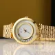 AFRA Ballare Ladies Watch, Gold Case, White Dial, Gold Bracelet