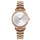 AFRA Elite Lady’s Watch, Gold Metal Alloy Case, Silver Dial, Gold Bracelet Strap, Water Resistant 30m