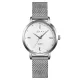 AFRA Avril Lady’s Watch, Silver Metal Alloy Case and Metal Mesh Bracelet Strap, White Dial, Water Resistant 30m