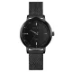 AFRA Avril Lady’s Watch, Black Metal Alloy Case and Metal Mesh Bracelet Strap, Black Dial, Water Resistant 30m