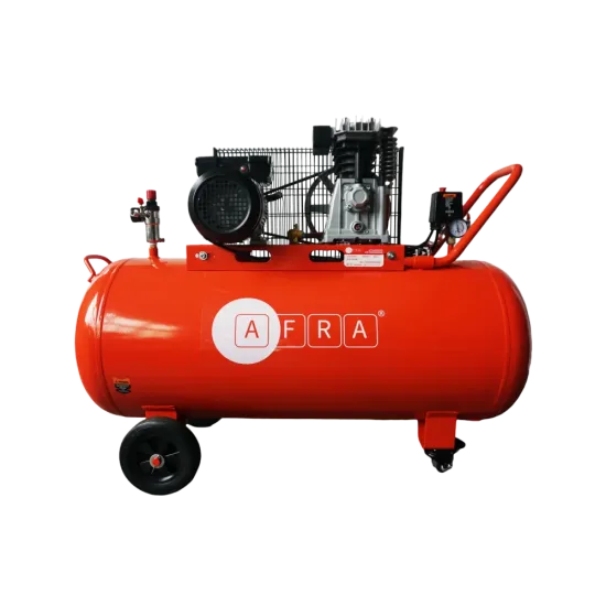 AFRA Japan Air Compressor, 240 V, 100 L Tank, 8 Bar Pressure, Portable Design, Low Noise, Accessories Included,