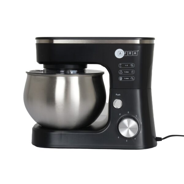 AFRA Stand Mixer, 1200W, 5L Stainless Steel Bowl, 6 Speed, 7635 Copper Motor, Metal Gear Design, Anti-Leaking, Low Noise, Non-Slip Rubber Feet AF-1200SMBK, 2 Year Warranty. - Image 6