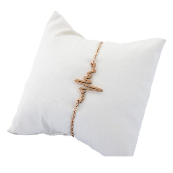 AFRA JEW HEARTBEAT ROSEGOLD STAINLESS STEEL BRACELET - Image 3