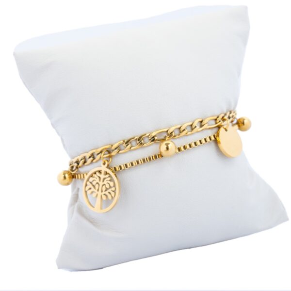 AFRA JEW TREE GOLD STAINLESS STEEL BRACELET - Image 4