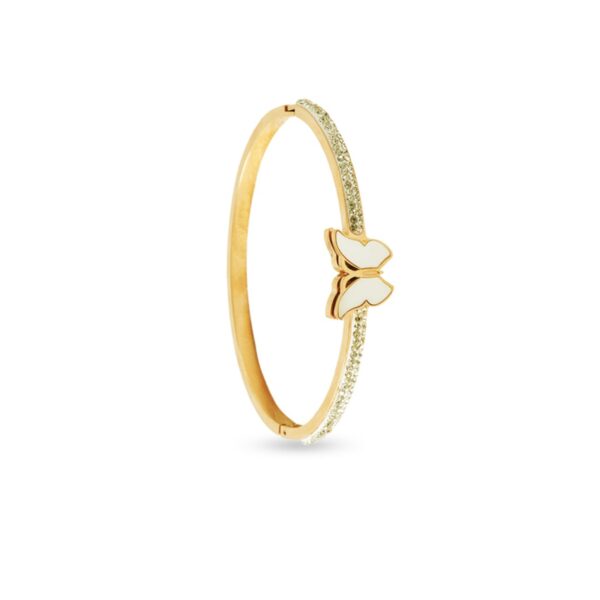 AFRA JEW WINGS GOLD STAINLESS STEEL BRACELET - Image 2