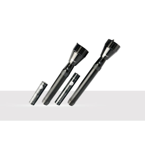 AFRA LED Flashlight Set, 5W, 2 in 1 Combo, Rechargeable Battery 1500MAH, Waterproof, Shock and Corrosion Resistant, Heavy-duty Design, With AC Adapter, 2 Years Warranty - Image 3