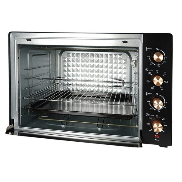 AFRA Electric Oven Toaster, 45L, 1700w Convection Rotisserie & Oven Lamp, 4 Knobs Tray, Rack, Handle, 7-Functions control, Adjustable Thermostat 70 to 250C, AF-4517OTBK, 2-Year Warranty - Image 3