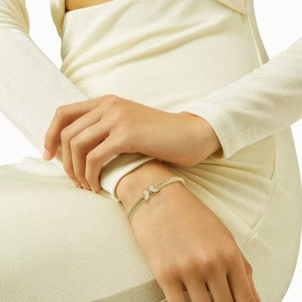 AFRA JEW WINGS GOLD STAINLESS STEEL BRACELET - Image 3