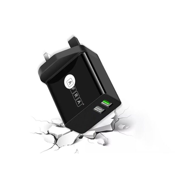 AFRA USB Wall Charger, 18 W, 2.4A Charging Speed, Dual Ports, USB A, Fast Charging, Light, Overheat and Short Circuit Protection, Compact Design - Image 2