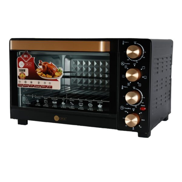 AFRA 30L Electric Oven Toaster – 1500W, Rotisserie, 7 Functions, Adjustable Thermostat – AF-3015OTBK - Image 5