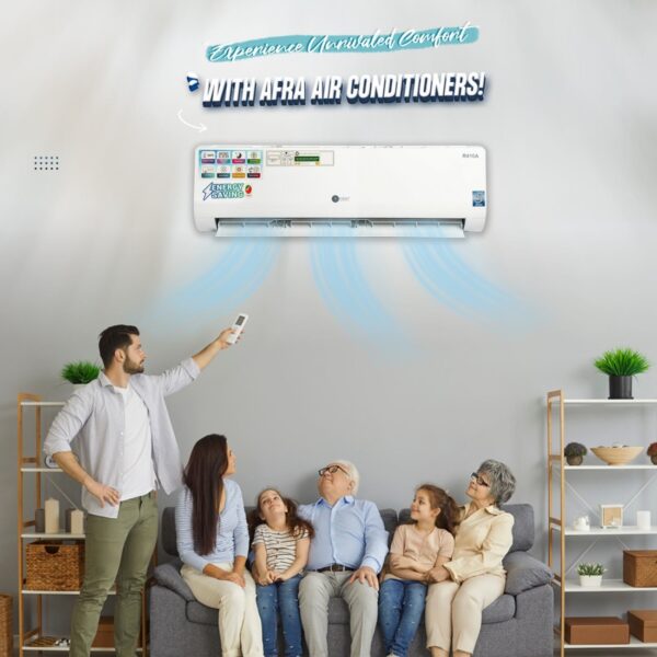 AFRA 1.5 Ton Wall Split Air Conditioner T3 R410a - Extreme Cooling, Hidden LED Display, Sleep Mode, Pure Copper Wire, Intelligent Defrost - Auto Restart, AF-1800ACWT, 5-year compressor warranty - Image 7