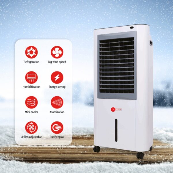 AFRA 5 in 1 Air Cooler, 80W, 12L Capacity, Wide Area Cooling & Circulation, Swing Setting, Speed Settings, G-MARK, ESMA, ROHS, and CB Certified, 2 years warranty - white - Image 2