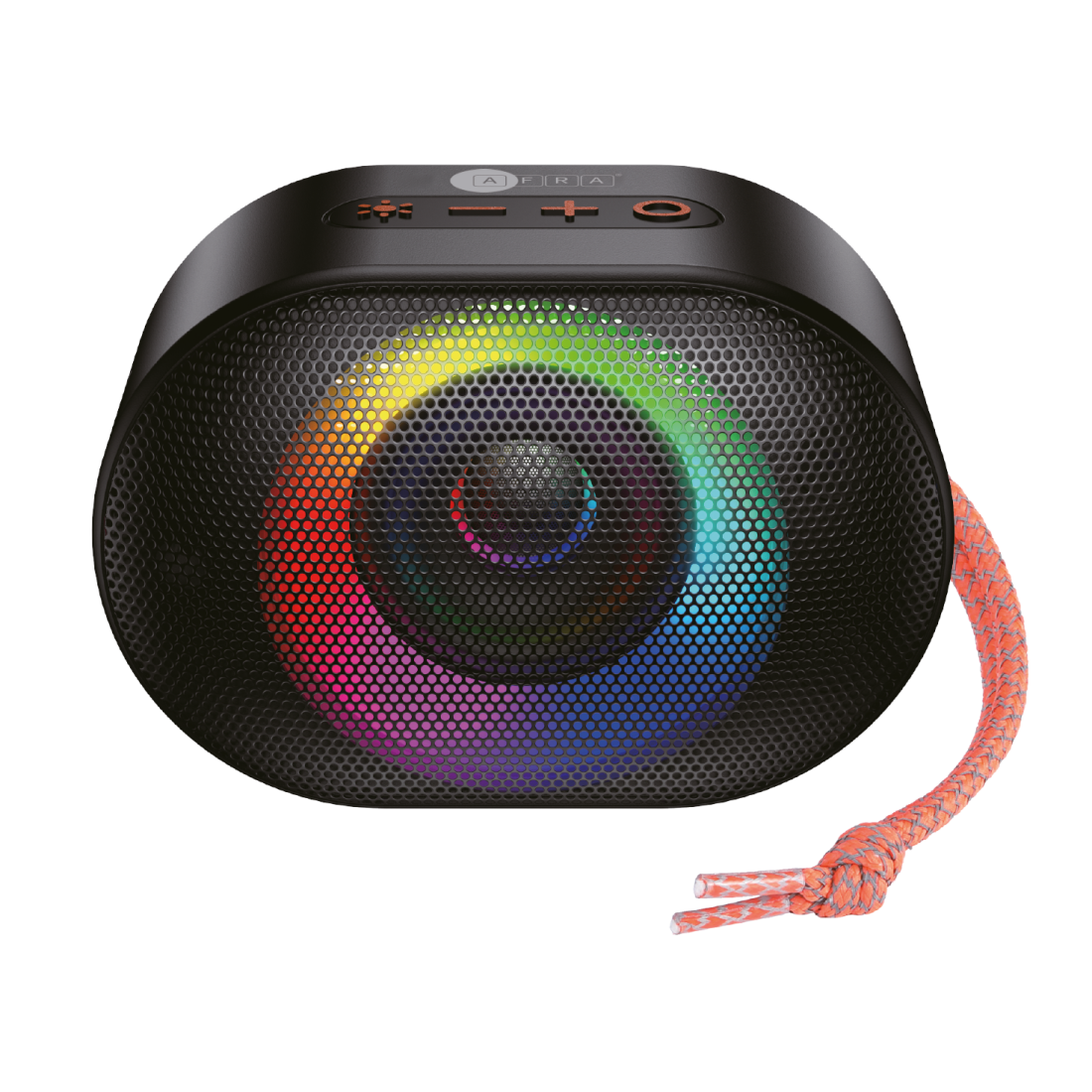 AFRA Bluetooth Speaker, 5 Watts, Black, Plastic Body, Ultra Bass, 7 Hour Playtime, Dynamic RGB Lighting, AF-0005BSBK, 2 Years Warranty