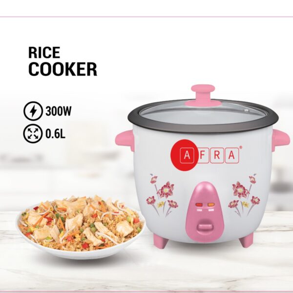 AFRA Rice Cooker, 300W, Non-Stick Coating, 0.6L Capacity, Keep-Warm Function, With Measuring Cup And Spoon, G-MARK, ESMA, ROHS, And CB Certified, AF-0630RCWT, 2 Years Warranty. - Image 5