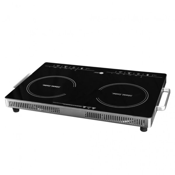 Afra Infrared Cooktop (Double), 3000W, LED Display, Child Lock, Crystal Plate, Stainless Steel Body, 4 digital LED display, G-Mark, ESMA, RoHS, And CB Certified, AF-3000ICBK, 2 Years Warranty. - Image 2