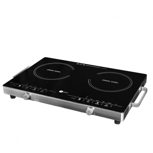 Afra Infrared Cooktop (Double), 3000W, LED Display, Child Lock, Crystal Plate, Stainless Steel Body, 4 digital LED display, G-Mark, ESMA, RoHS, And CB Certified, AF-3000ICBK, 2 Years Warranty. - Image 3