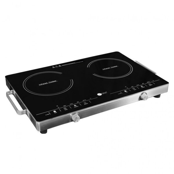 Afra Infrared Cooktop (Double), 3000W, LED Display, Child Lock, Crystal Plate, Stainless Steel Body, 4 digital LED display, G-Mark, ESMA, RoHS, And CB Certified, AF-3000ICBK, 2 Years Warranty. - Image 4