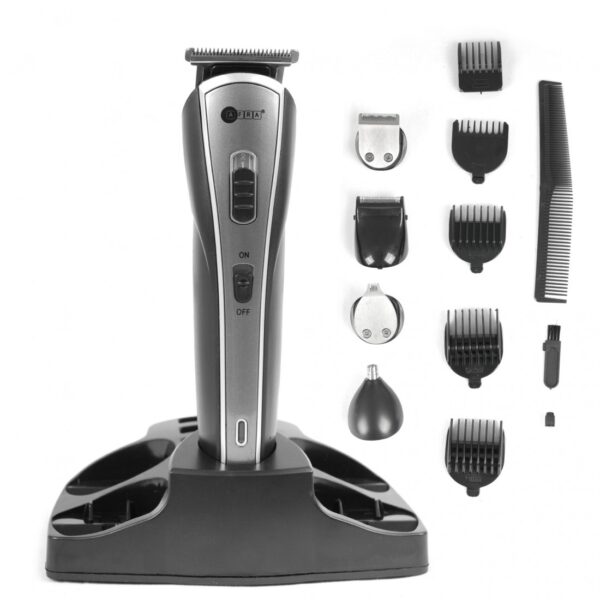 AFRA Hair Trimmer, AF-1600HTSB, 5 in 1 Set, Rechargeable, With Shaver, Precision Trimmer, Nose Trimmer, Design Trimmer and Full Trimmer, Charge Base, AF-1600HTSB, 1-year warranty. - Image 4