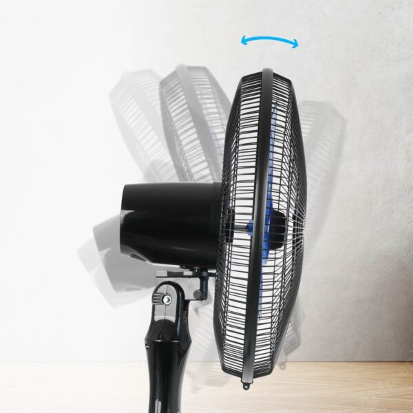 AFRA Electric Stand Fan, 60W, Adjustable Height, 5 Blades, Includes Remote Control, Black, G-Mark, ESMA, RoHS, And CB Certified, AF-1660BKR, 2 Years Warranty - Image 3