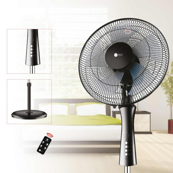 AFRA Electric Stand Fan, 60W, Adjustable Height, 5 Blades, Includes Remote Control, Black, G-Mark, ESMA, RoHS, And CB Certified, AF-1660BKR, 2 Years Warranty - Image 2