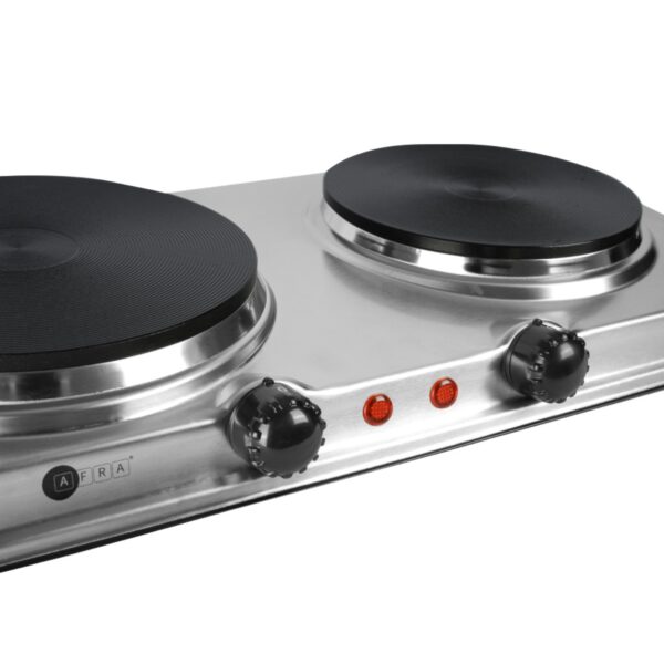 AFRA, Double Electric Hotplate, 2500W, Thermostatic Control, Stainless Steel, Overheat Protection, G-MARK, ESMA, ROHS, and CB Certified, AF-2500HPSS, 2 years Warranty - Image 4
