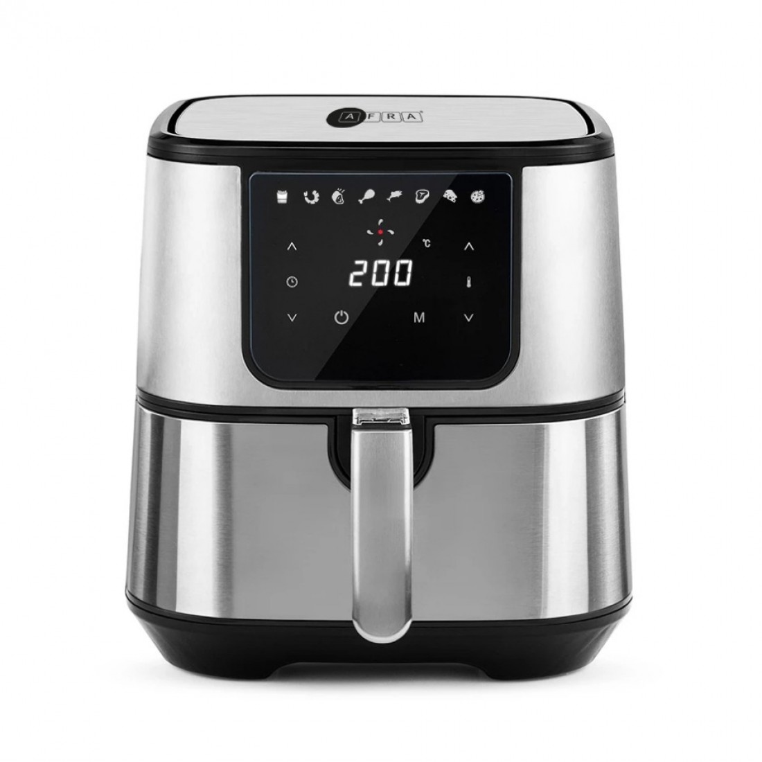 AFRA Air Fryer, 1600-1800W, 5.5L Capacity, Adjustable Temperature, Overheat Protection, Non-Slip Feet, Cool Touch Handle, G-MARK, ESMA, ROHS, and CB Certified, AF-5518AFSS, 2 years warranty