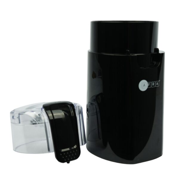 AFRA Coffee Grinder, 150W, Black, 60g Capacity, Adjustable, Black Finish, Transparent Cover, GMARK, ESMA, RoHS, And CB, AF-6150CGRBL, With 2 Years Warranty - Image 4