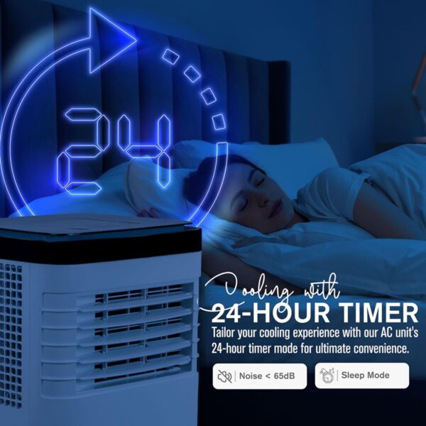 AFRA Portable Air Conditioner | 9000 BTU | Remote Control | 24-Hour Timer | Digital Display | AF-900PACWH - Image 4