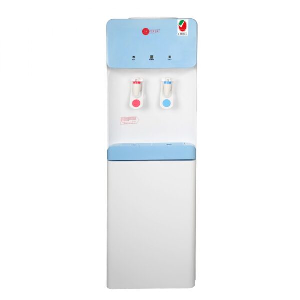 AFRA Water Dispenser Cabinet, 5L, 630W, Floor Standing, Top Load, Compressor Cooling, 2 Tap, Stainless Steel Tanks, Blue & White, G-MARK, ESMA, ROHS, and CB Certified, AF-95WDWT, 2 years Warranty
