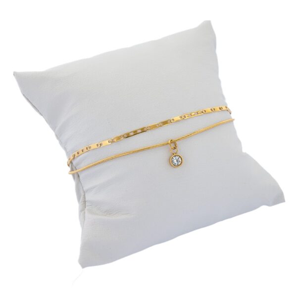 AFRA JEW TRINKET GOLD STAINLESS STEEL ANKLET - Image 3
