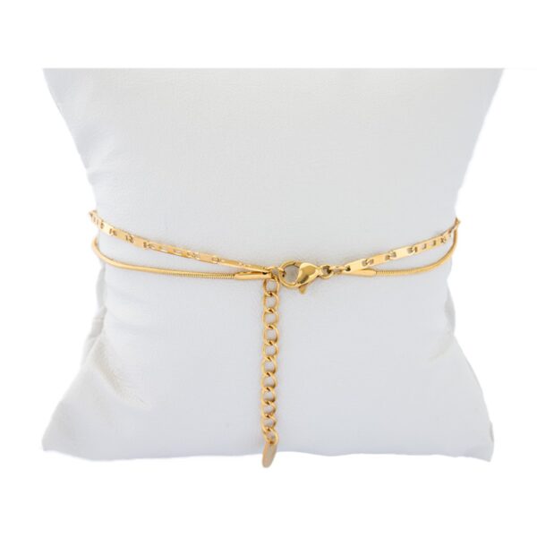 AFRA JEW TRINKET GOLD STAINLESS STEEL ANKLET - Image 2